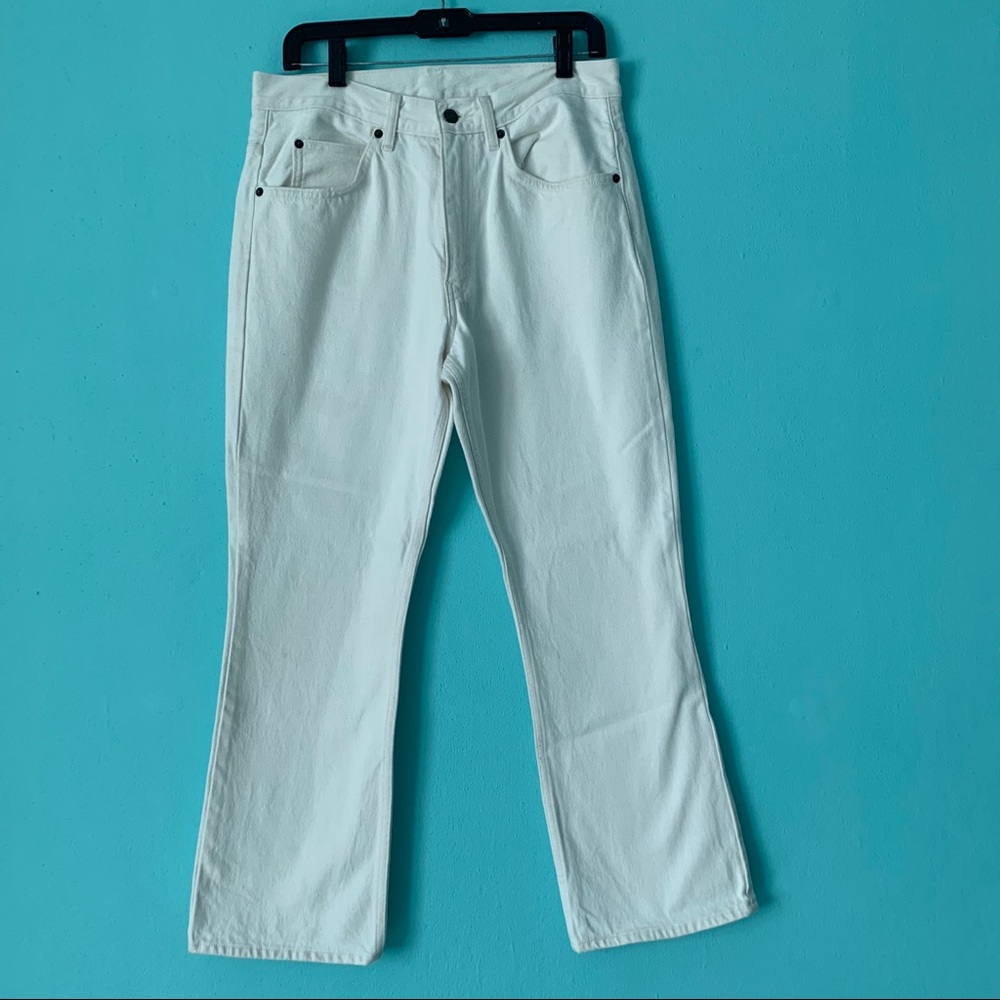 Low Waisted White Bootcut Levi Jeans